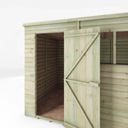 8x6 Wooden Garden Shed Overlap Pent Single Door Windows Storage 8ft 6ft Waltons