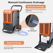 63L Commercial Dehumidifier Industrial Dehumidifier 5.5L Water Tank Mobile