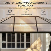 3.6 x 4m Aluminium Hardtop Gazebo Canopy with Polycarbonate Roof & Sidewalls