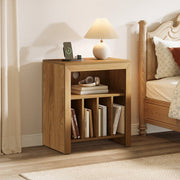 Modern Large Wood Record Player Stand with Vinyl Record Storage for Living Room