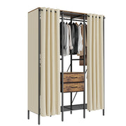 XL-Large Industrial Open Wardrobe Clothes Rail Rack w/Thickened Dust-proof Cover