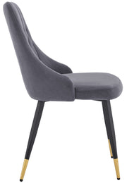 4 Velvet Dining Chairs Gold Tip Legs Beige Grey Blue Black velvet luxury