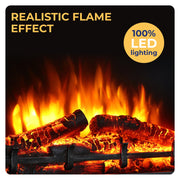 Electric Fireplace with Surround, LED Flame & Mood Light – Endeavour Castleton
