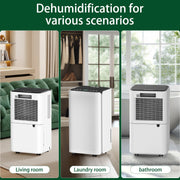 14L/Day Large Dehumidifier Portable Quiet Home Air Dryer for Mould Moisture Damp