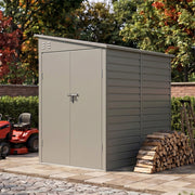 4.6 x 9 FT Metal Outdoor Storage Shed Lockable Double Door Steel Garden House