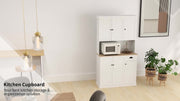Kitchen Cupboard Storage Cabinet with Adjustable Shelves, White
