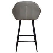 Set of 2 Bar Stools PU Leather Seat Bar Chair for Home Breakfast Kitchen Counter