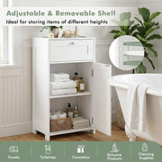 Bathroom Storage Cabinet with Drawer & Door Freestanding Floor Cabinet