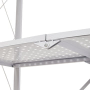 5 Tier Foldable Kitchen Metal Rack Warehouse Storage Shelving Unit With Wheels