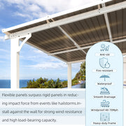 3 x 3m Wall Mounted Pergola Outdoor Aluminium Gazebo Patio Lean to Awning Deck