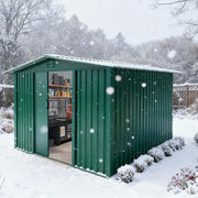 8 x 6ft Garden Storage Shed Outdoor Metal Garden Sheds with Sliding Door & Vents