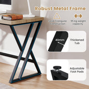 150 CM Computer Desk Large Industrial Office Desk w/Heavy-duty Metal Frame