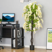 Artificial Plant White Wisteria Tree in Pot Plant for Decor, 160cm
