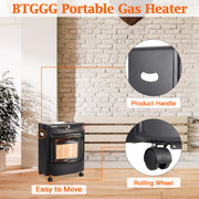 4.2Kw Portable Indoor Heater Butane Fire Calor Gas Cabinet With Regulator Hose