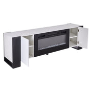 Electric Fireplace with TV Stand Unit Cabinet LED Fire Flame Heater Living Room