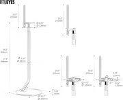 FITUEYES Speaker Stands Pair Height Adjustable Floor Stands Studio Monitor