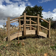 Ornamental Wooden Garden Bridge for Pond & Border Decoration Large 120cm