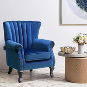 Tub Chair Accent Armchair Velvet Fabric Modern Shell Back Living Room Bedroom UK