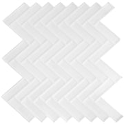 10-Pack White & Grey Self-Adhesive 3D Wall Tile Stickers Waterproof Peel