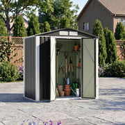 6x4ft 5x3ft 3x2ft Garden Storage Bike Tool Shed Sloped Roof Outdoor Garbage Bin