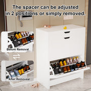 Shoe Rack Shoes Storage Cabinet Wooden Stand Cupboard 3 Compartment Organiser