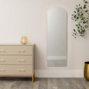 Large Full Length Frameless Arched Mirror - 47cm x 142cm