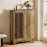 5-Tier Shoe Cabinet with Doors, Modern Wooden Shoe Rack Organizer for Entryway