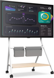 FITUEYES Mobile TV Stand !SALE! 55-78 Inch Rolling Trolley With Shelf Storage