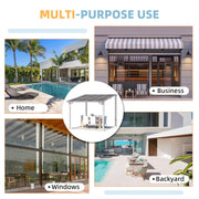 3 x 3m Wall Mounted Pergola Outdoor Aluminium Gazebo Patio Lean to Awning Deck