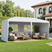 6m x 3m Garden Gazebo Marquee Canopy Party Tent Canopy Patio White
