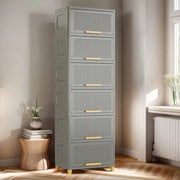 6 Tier Large Storage Drawer Unit Tower Plastic Organizer Cabinet School Home UK