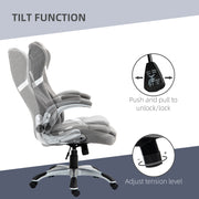 High Back Executive Office Chair w/ Adjustable Lumbar Flip-up Arms Refurbished