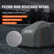 SUV Camping Tent 8'-8' Tent Attachment Sun Shade Car Rear Rainfly with Carry Bag