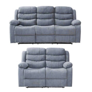Roma | Grey, Dark Grey | Linen Recliner Sofa 3, 2, 1 Seater | Sofa