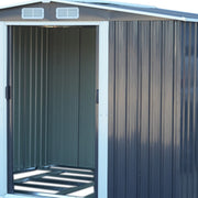 10x8FT Extra Large Garden Shed Metal Apex Roof Outdoor Storage With Door & Vent