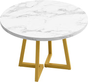 Round Dining Table for 2-4 People, 80CM Modern Kitchen Table for Dining Room
