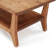 47-Inch Solid Wood Coffee Table Modern Center Table with Storage for Living Room