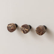 Set of 3 Round Red Marble Wall Hooks