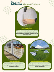 Marquee Gazebo HEAVY DUTY COMMERICAL PE 220gsm 4x6 4x8 5x10 6x12
