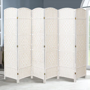 6 Panel Weave Wicker Room Divider Hand Made Privacy Screen/Separator/Partition