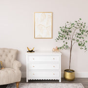Extra Large Gold Ginkgo Textured Wall Art - 55cm x 80cm