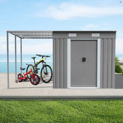 Metal Garden Shed 8 X 6, 8 X 8, 8 X 10 ft Storage Shed House with Extended Roof