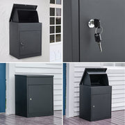 Lockable Large Parcel Delivery Drop Box Outdoor Secure Storage Letter Post Box