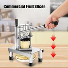 French Fry Cutter Potato Dicer Commercial Fruit Vegetable Chopper with 3 Blades.