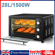 OYAJIA Mini Oven Toaster Grill Tabletop Compact Portable Baking Cooker 28L 1500W