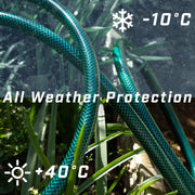 Heavy Duty Reinforced Garden Hose Pipe Braided PVC Watering Hose (Green) 50/100M