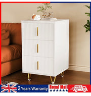 Bedside Table 2/3 Drawers Cabinet Bedroom Furniture Storage Nightstand Shelf