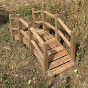Ornamental Wooden Garden Bridge for Pond & Border Decoration Large 120cm