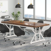 63 Inch Executive Desk, Large Office Computer Desk Modern Study Writing Table