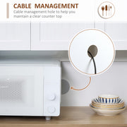 Kitchen Cupboard Storage Cabinet with Adjustable Shelves, White